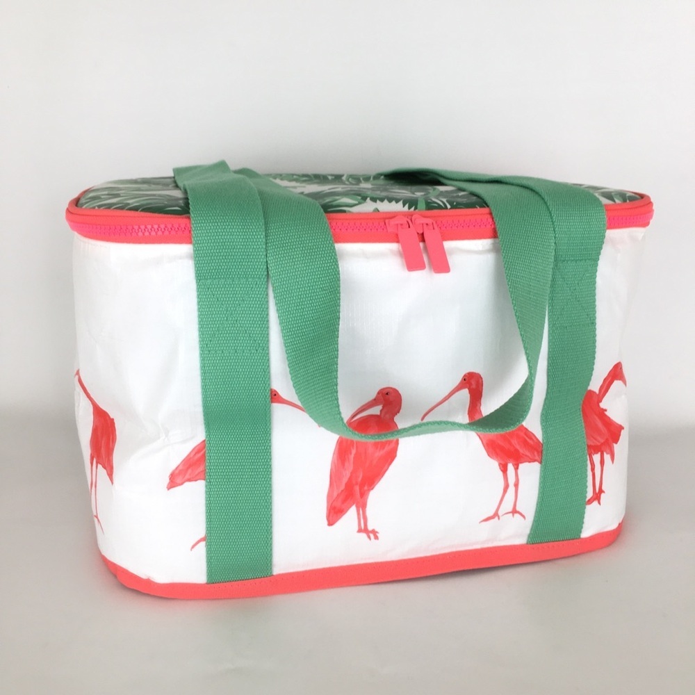 Ikea Flamingo Cooler Tote Bag NEW Sommarliv Tropical Pink White Green - Picture 2 of 13
